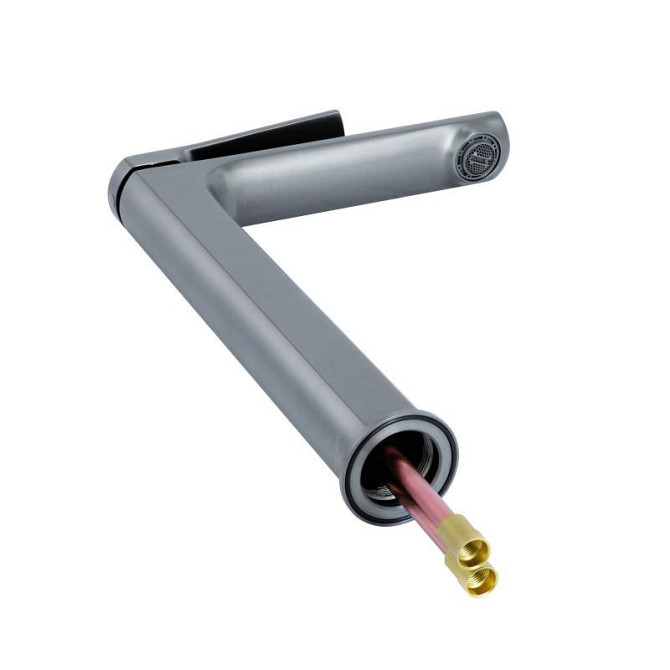 Смеситель для раковины Qtap Slavonice QTSLA269GMB45925 (k35), однорычажный, высокий, Gunmetal Black PVD Харьков - изображение 3