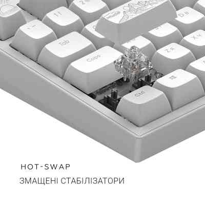Клавіатура Dark Project ALU81 Terra Nostra PBT RGB Mech G3MS Moonstone White (DPKB_NOSTRA_81_ANSI_WHITE_UA) Вінниця
