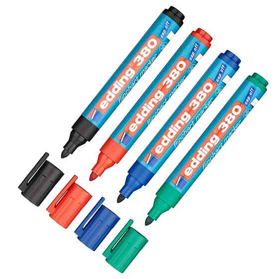 Набір маркерів Edding Flipchart e-380 1,5-3 мм, round tip, SET 4colors (blister PV (380/4/BL) Вінниця