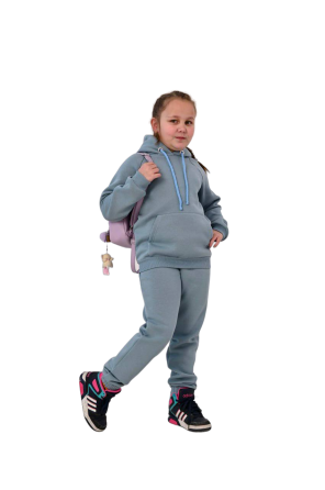 Спортивний костюм на флісі на дівчинку Блакитний 134 Харків