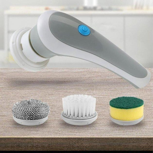 Аккумуляторная щетка для мытья со сменными насадками Electric Cleaning Brush Киев - изображение 7