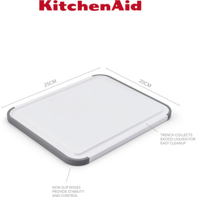 Разделочная доска KitchenAid Universal, двостороння, 20,3 х 25,3 х 1 (KEG701NOSMGA) Винница - изображение 5