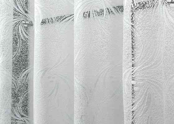 Коротка тюль, висотою 1,2м, жаккард колір білий 728т Київ