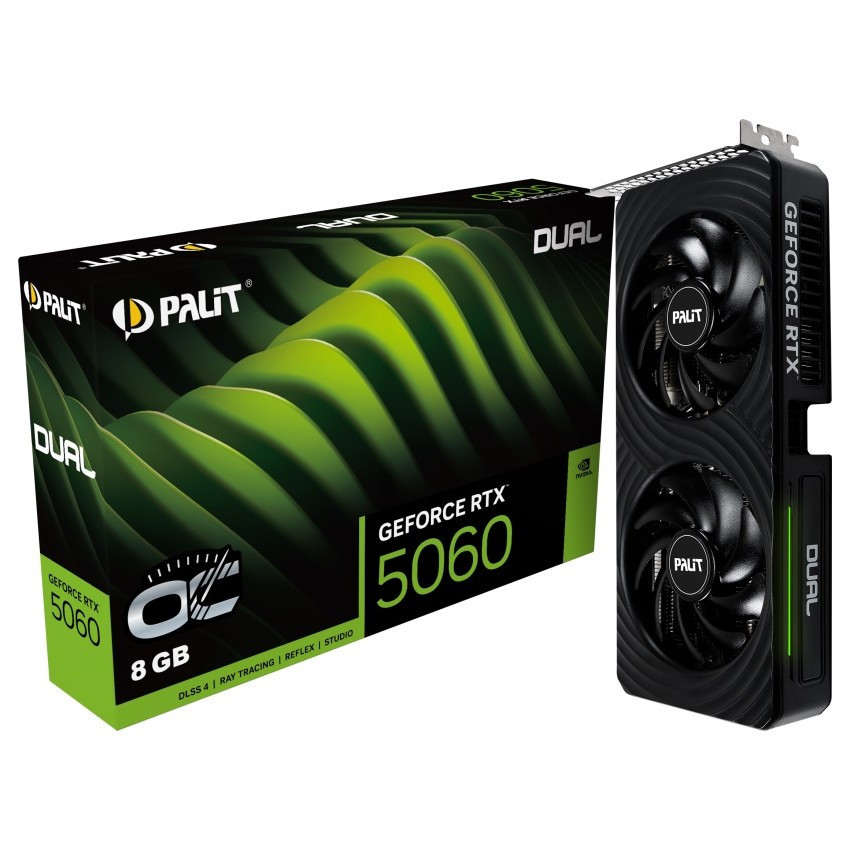 Відеокарта GF RTX 5060 8 GB GDDR7 Dual OC Palit (NE75060S19P1-GB2063D) Black Харьков - изображение 13