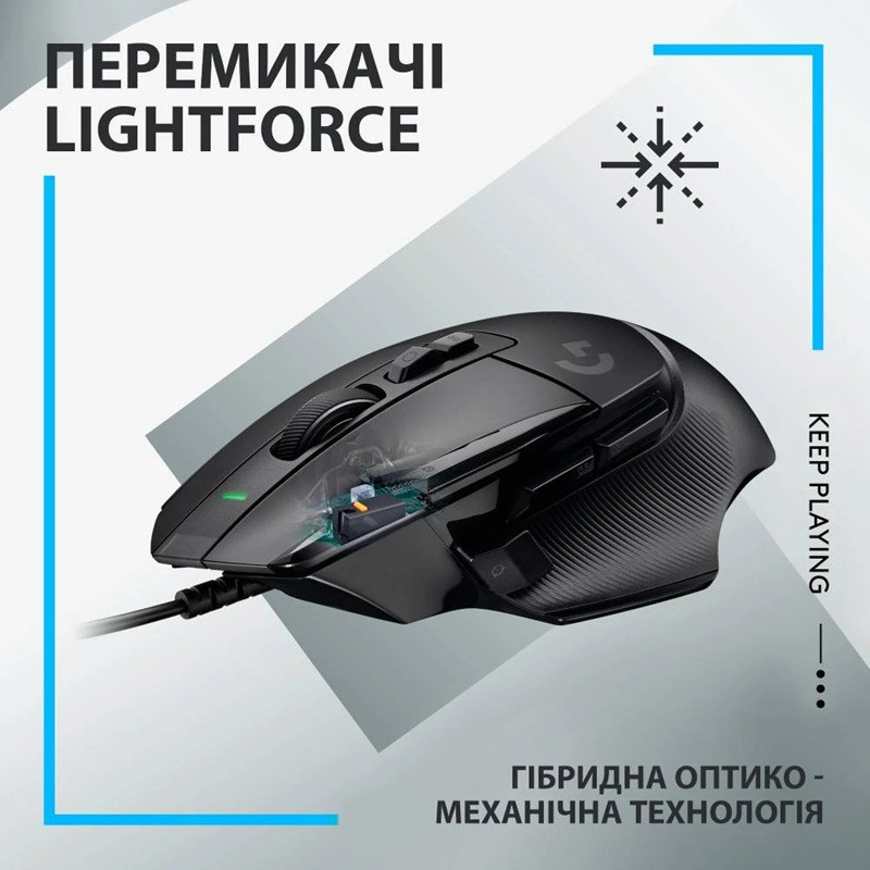 Миша Logitech G502 X Black USB (910-006138) (6823488) Киев - изображение 4