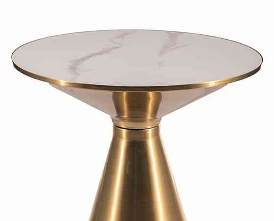 Журнальний столик ARIES білий/золото д.50 Киев