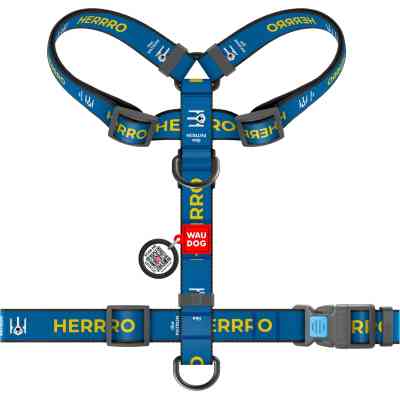 Шлея для собак WAUDOG Nylon з QR паспортом анатомічна H-подібна "Патрон" L (322-4025) Вінниця