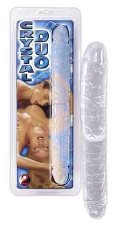 Двухсторонний фаллоимитатор Crystal Duo Double-Dong Sex Aura Киев