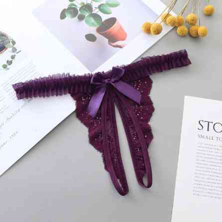 Еротичні трусики жіночі з розрізом універсальний фіолетовий Київ