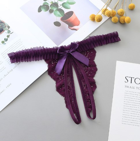 Трусы с дырочкой женские универсальный фиолетовый Киев - изображение 1