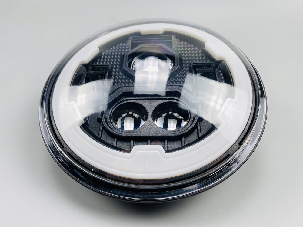 Фара головного світла LED 65W (ближній + дальній + ходові вогні (кільце)) 5.75 дюймів Мукачево - фото 5