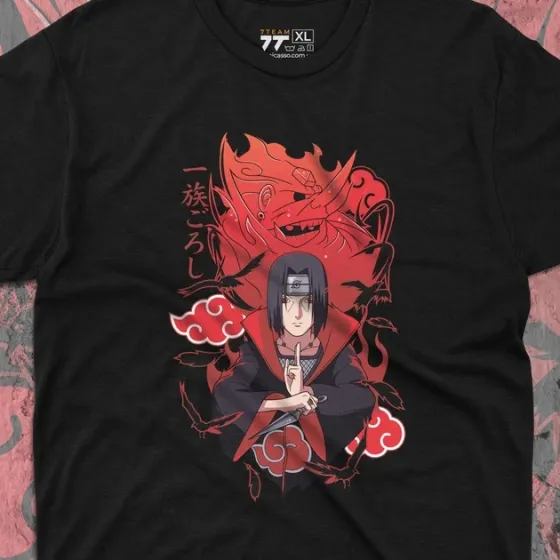 Футболка для подростка мальчика с принтом Наруто Итачи Сусано 2 Размер 160 Anime10508 Днепр