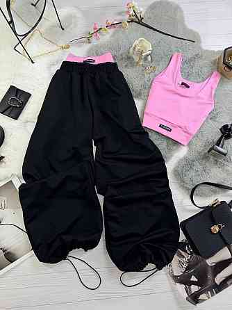 Жіночий стильний повсякденний костюм двоїнка та еластичний мікродайвінг Рожевий, 46/48 Одеса