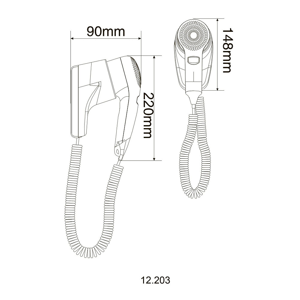 Фен HOTEC 12.203 ABS White Луцк - изображение 3