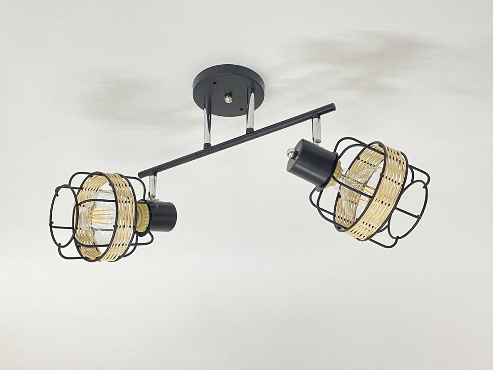 VALESO Стельова люстра на 2 плафони 91180K/2 чорний+хром Коломыя - изображение 1