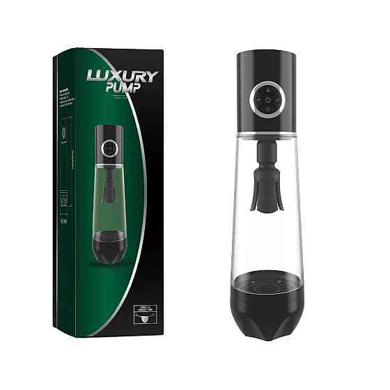 Автоматична вакуумна помпа Men Powerup Luxury Pump з вібромасажем Sex Aura Київ