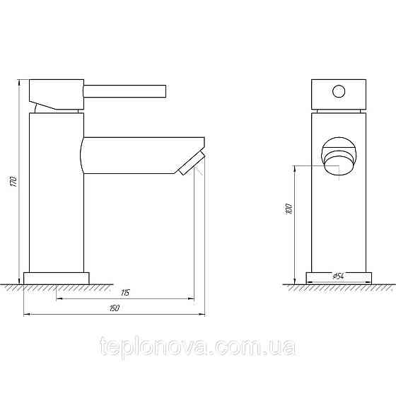 Смеситель для умывальника Globus Lux ALPEN SBT1-101-BB Черновцы