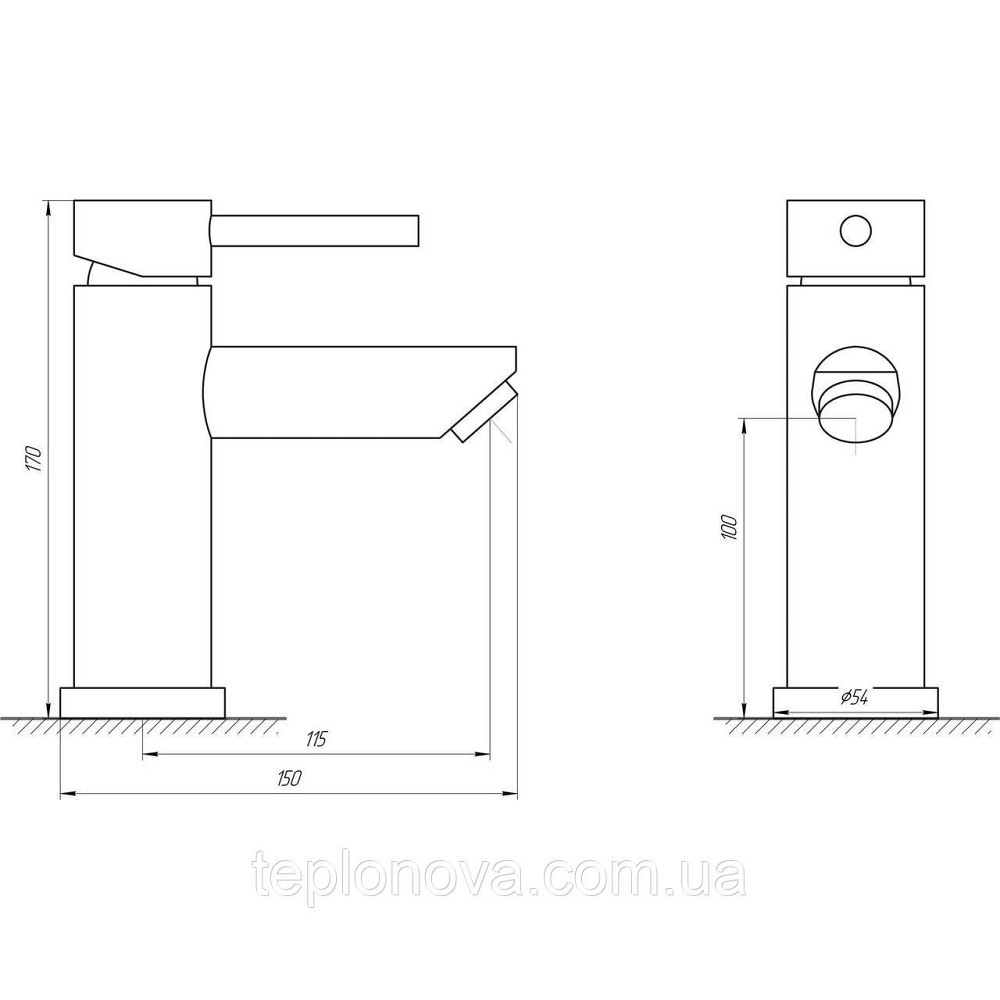 Змішувач для умивальника Globus Lux ALPEN SBT1-101-BB Чернівці - фото 3