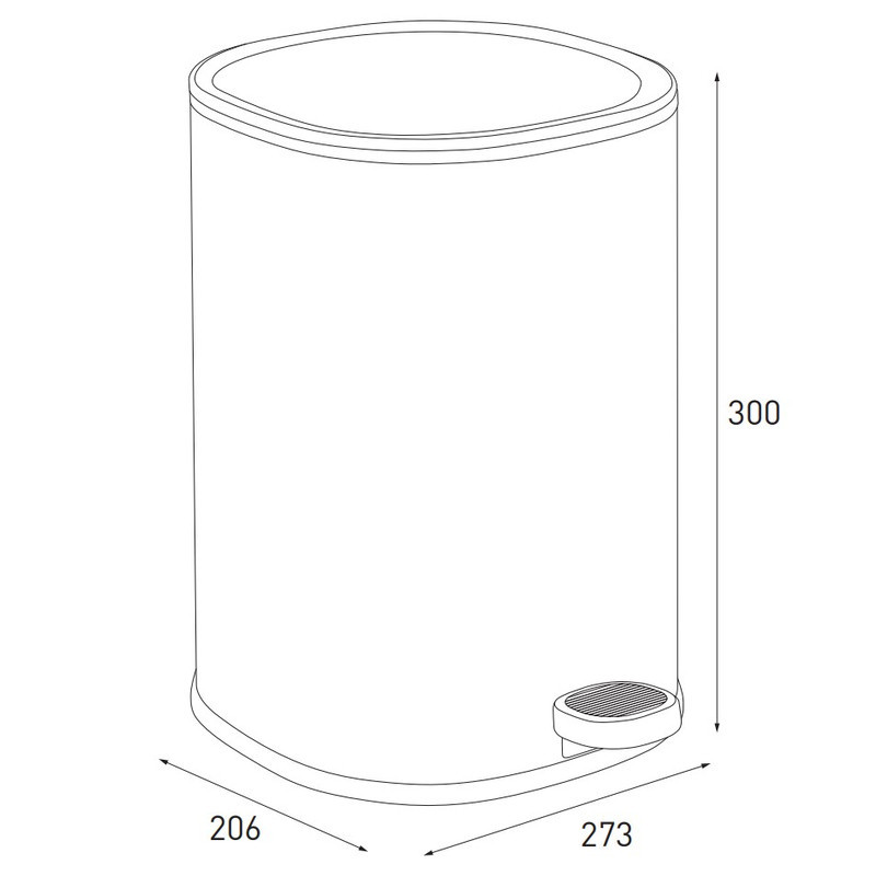 Овальное мусорное ведро с плавным закрытием Zerix Prime-TC0105 White 5 л, белое (ZX5901) Харьков - изображение 2