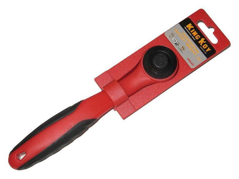 Трещетка 3/8"с резиновой ручкой KingRoy (KRW-083) красная Винница - изображение 1