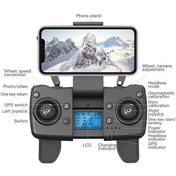 Квадрокоптер L900 PRO 6K GPS з кейсом (до 1200м) 28 хвилин польоту (Чорний) Вінниця - фото 6