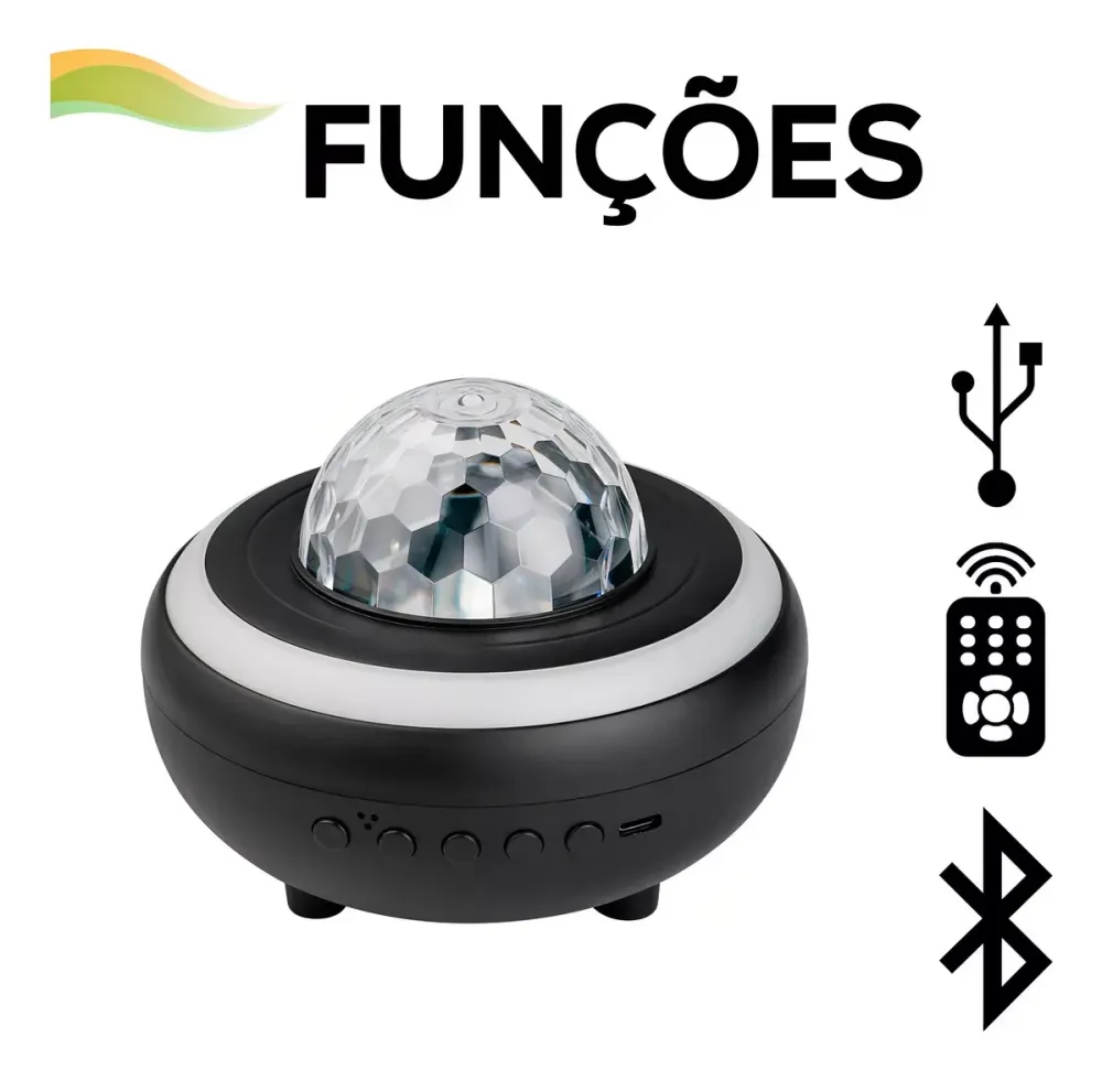 Дитячий нічник-проектор Seklin Galaxy Stars Bluetooth, RGB, музична колонка, пульт ДК, акумуляторний, зоряне небо Київ - фото 2