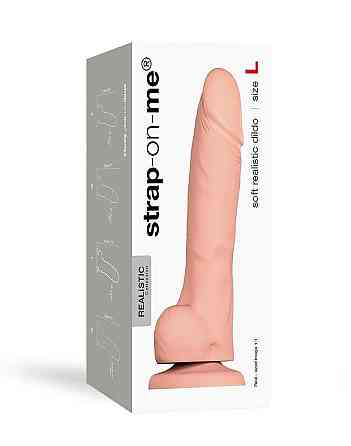 Реалистичный фаллоимитатор Strap-On-Me SOFT REALISTIC DILDO Vanilla - Size L Sex Aura Киев