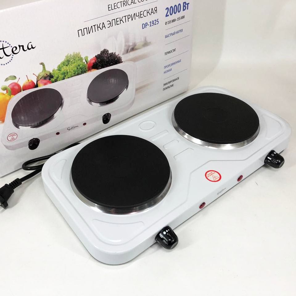 Електроплита маленька Suntera DP-1925 2000 Вт, Кухонна плита для маленької кухні, Комфорка електрична YE-53 Івано-Франківськ - фото 6