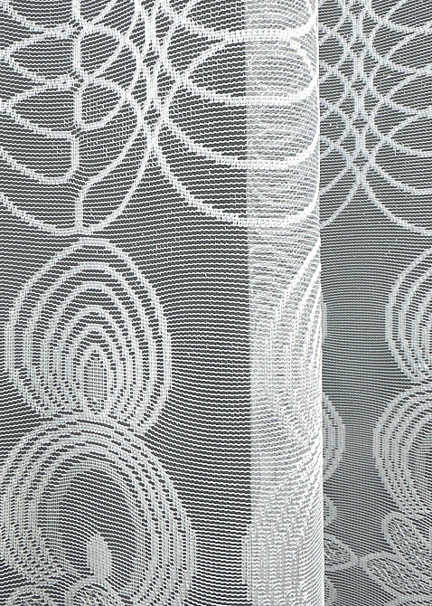 Тюль жаккард, цвет белый 1608т Киев - изображение 2