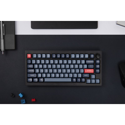 Клавиатура Keychron V1 Max Gateron Jupiter Red QMK Hot-swap Wireless/Bluetooth/USB UA Black (V1MD1_KEYCHRON) Винница - изображение 6