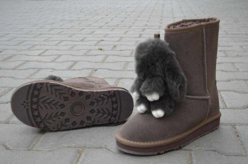 Violeta Угги жіночі Violeta сірі замша натуральна з кроликом 39р. (1719) Коломыя - изображение 7