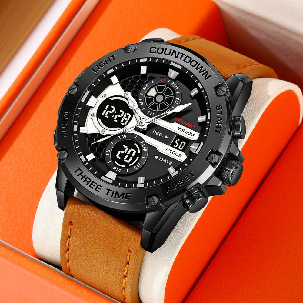 Часы мужские тактические Skmei Favourite Black Steel (2 ремешка) Винница - изображение 11