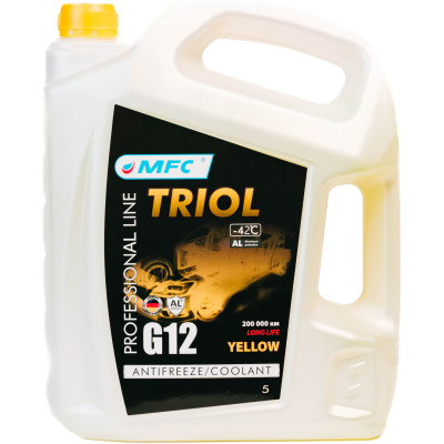 Антифриз МФК TRIOL Professional G12 Yellow (-42С) 5кг Винница - изображение 1