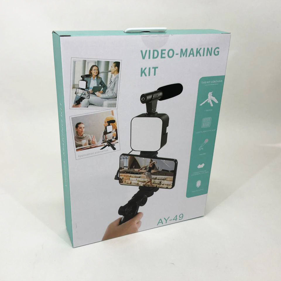 Комплект блогера 4в1, Лампа набор блогера, Проекционная лампа для селфи Кольцевая кольцевю лампу WX-13 Киев - изображение 8