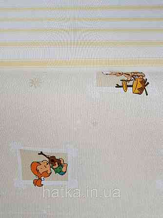 Обои виниловые на флизелине AdaWall Ada Kids метровые детские мультфильм Флинтстоуны картинки на желто бежевом Киев