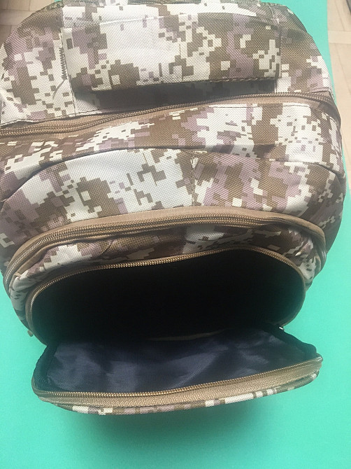 Рюкзак військовий тактичний, колір пісочний піксель, розмір 50*33*20 см, 4 кішені спереді та 2 бокових, чоловічий рюкзак, жіночій Київ - фото 10