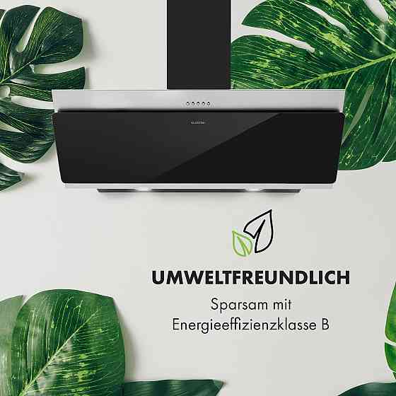 Вытяжка Alessia вытяжка над головой 350 м³/ч Push Control черный 90 см (Германия, читать описание) Ровно