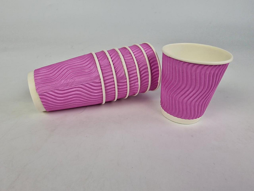 Паперові склянки кольорові гофровані 175 мл "Лаванда" Маестро (20 шт.) Харків - фото 1