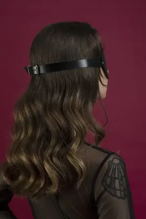 Маска на очі Feral Feelings - Blindfold Mask, натуральна шкіра, чорна Львів