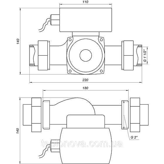 Насос циркуляційний енергоощадний Optima OP32-12AUTO 180 мм + гайки Чернівці