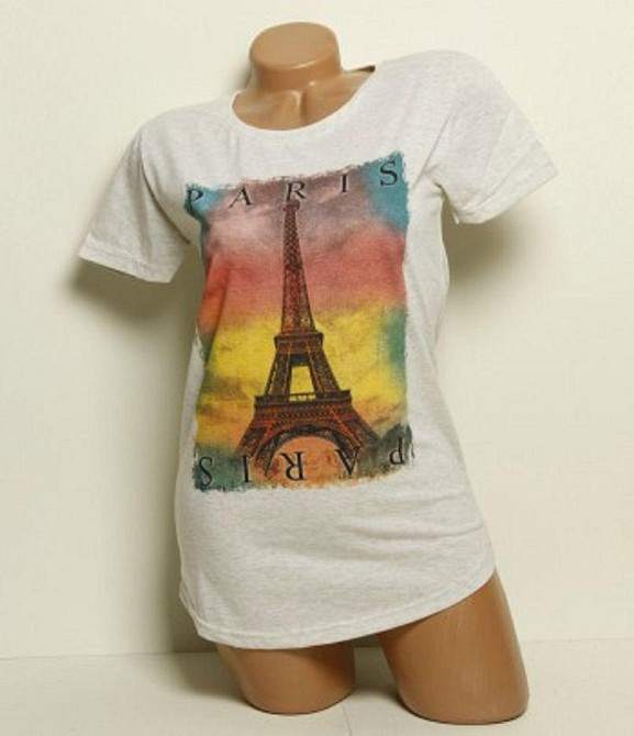 Футболка жіноча Ейфелева вежа 46 різнобарвний Київ - фото 1