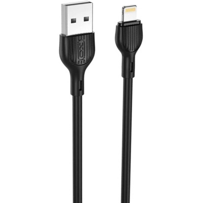 Дата кабель USB 2.0 AM to Lightning 1.0m 2.1A black XO (XO-NB200-L-1-BK) Вінниця - фото 1