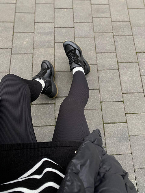 Arcoboletto Кроссовки женские Arcoboletto черные кожа+замша зима 37-41 (5670) Коломыя - изображение 8