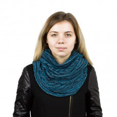 Теплый  шарф- снуд темно-бирюзовый Киев - изображение 1