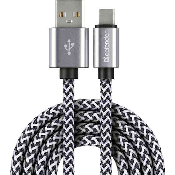 Кабель USB 2.0 AM-Type-C M, 1.0 м, білий, 09-03T PRO Defender Вінниця