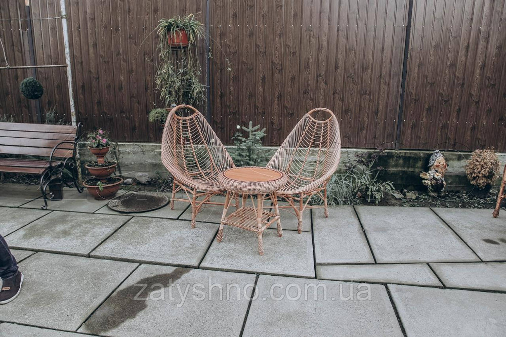 Плетеная мебель в кафе бары рестораны | кресла плетеные из лозы | плетеные 2 кресла стол Киев - изображение 2