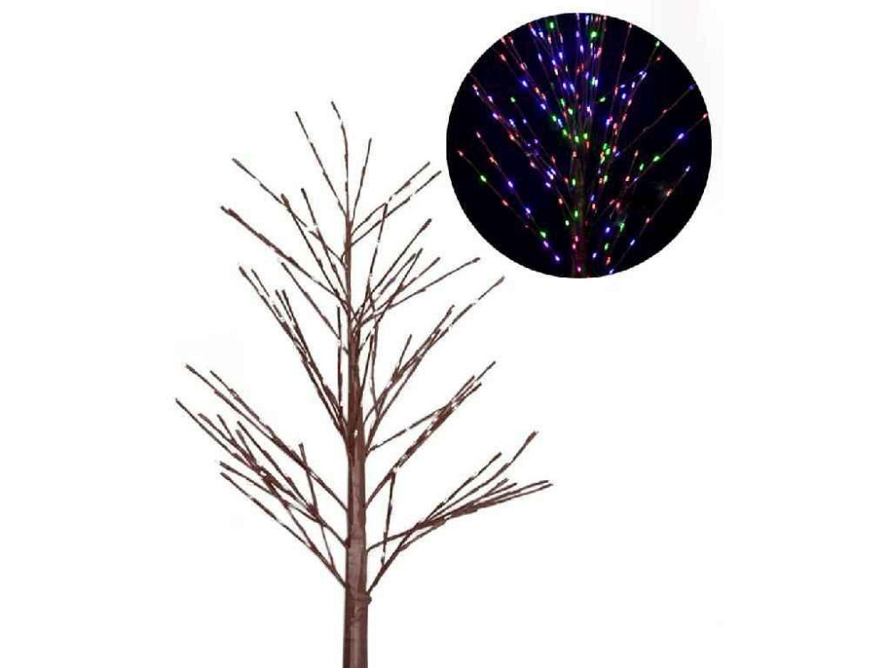 Дерево 225LED висота 1,5м. стовбур коричневий, мульті 1891-01 ТМ КИТАЙ Київ - фото 1