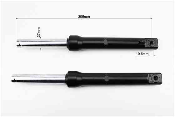 Амортизатор передній к-кт 2шт Honda DIO, 395мм (під бараб. гальм) Якісні, ЧОРНИЙ Київ