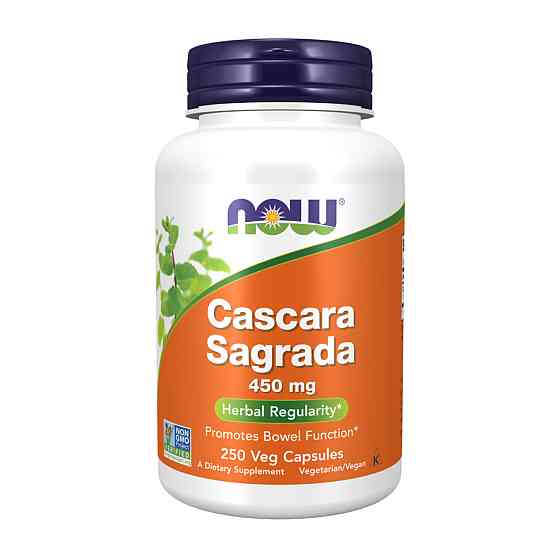 Экстракт крушины Now Foods Cascara Sagrada 450 мг 250 капсул Луцк
