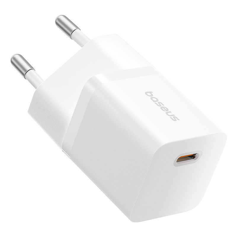 Мережевий зарядний пристрій з кабелем Baseus GaN5 Fast Charger (mini) 1C 25W EU Moon White (with: Fast Charging Data Cable Type-C) Київ - фото 4